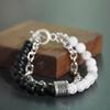 Retro Beaded Bracelet Iron Chain Bracelet Men's Bracelet