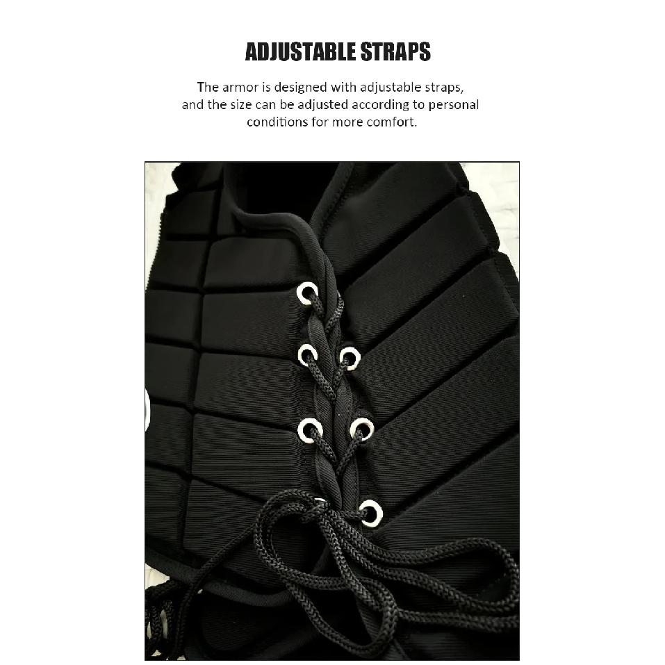 Horse Riding Vest Black Zipper Equestrian Vest for Adult Children Horse Riding Training Waistcoat EVA Equestrian Protective Pad