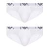 Solid Color Micro Logo Triangle Underwear 2-Pack Men Underwear White 111321-CC715-04710