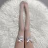 1Pair Black White Sexy Overknee Long Socks Sweet Over Knee Long Socks Women Girls Lolita Bowknot Thigh High Stockings