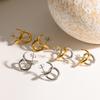 Geometric Stainless Steel Earrings With Titanium Steel Posts For Fashion Women