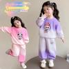 Autumn Kids Cartoon Hoodie Set Girls Fashion Casual Two Piece Outfit Baby Spring Fall Clothes