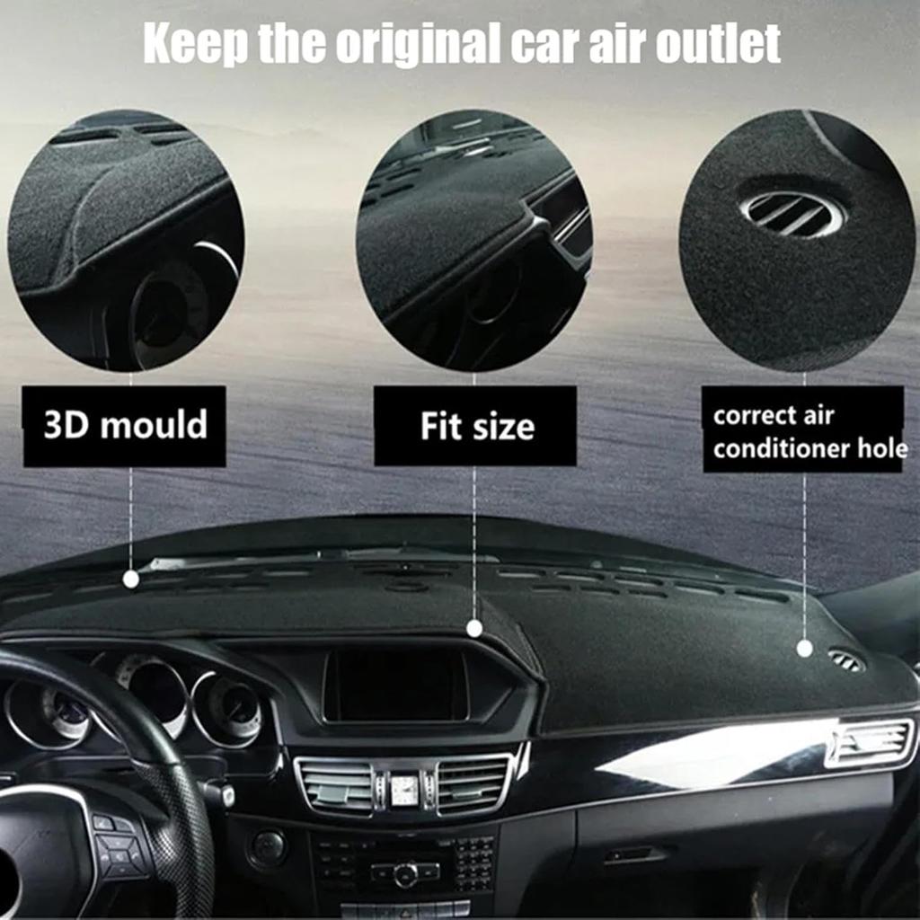 Fit for VW Touareg 2003-2010,Car Dashboard Cover,Black Dash Mat Dashboard Cover,Anti-Slip Dash Pad Protective Cover