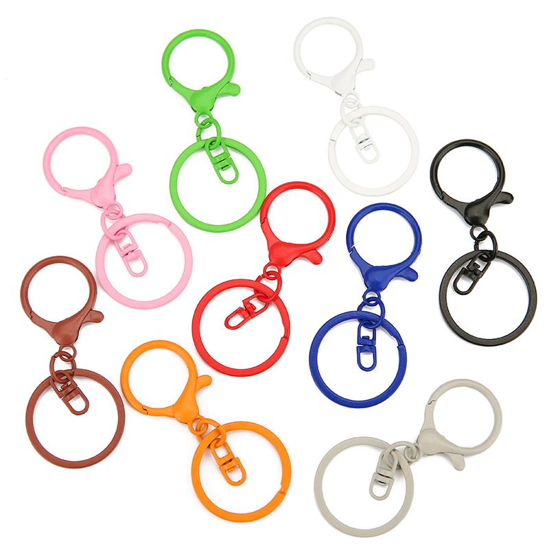 10pcs Metal Alloy Keychain Accessories Rotating Buckle Buckle Keyrings Key Chains Lobster Clasps Hooks Key Ring Jewelry Making