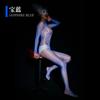 Qinghe Aurora 0.1d Ultra-thin Silky One-piece Full Body Transparent Women's Open Crotch Men's Oily Stockings