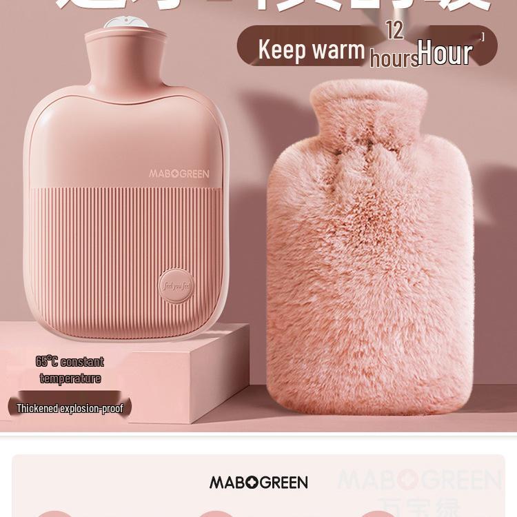 Plush Water Bottle: Hot Compress Hand Warmer Bag for Bed