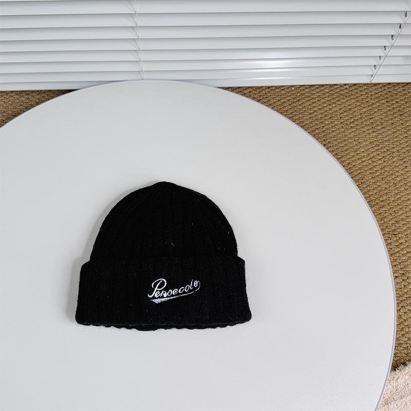 Neuer Kinder Wollstrickmütze Koreanischer Stil Einfache Englische Buchstaben Bestickte Wollmütze für Jungen und Mädchen Baotou Ohrenschutzmütze