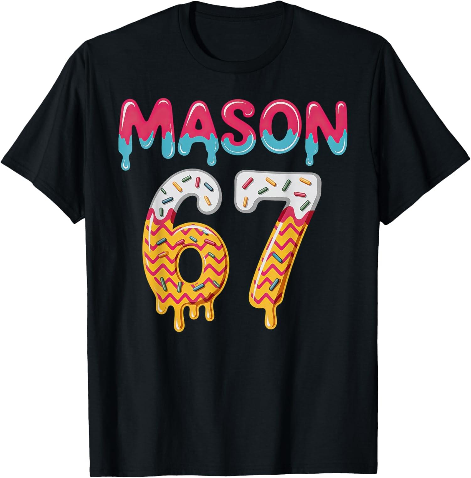 T-shirt unisexe dr?le Six Seven Ice Cream Drip 67 Mason Meme S