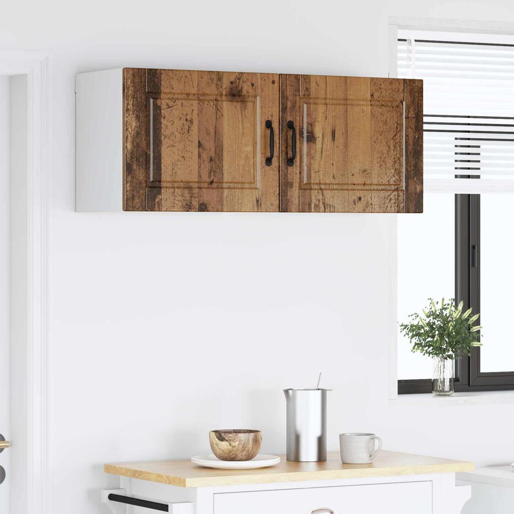 Wall Mounted Cabinet PORTO 2 pcs Reclaimed Wood Look 50 x 31 x 40 cm Engineered Wood