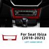 Real Soft Carbon Fiber Sticker LHD RHD Car Center Console Panel Frame For Seat Ibiza 6F 2018      2024 2025