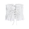 Drawstring Bandeau Top - Sexy Pleated Lace-up Summer Vest for Women 