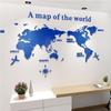 Cross Asia Edition Acrylic Map Wall Sticker for Home and Living Room Decor