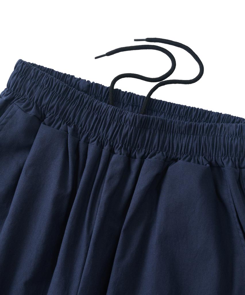 ANALOG MOOD Linen-Like Wide Pants (Navy)