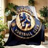 Chelsea F.C Pattern Blanket for Home Decoration, Bed, Sofa, Car Travel, Camping, Suitable for All Seasons, Birthday Christmas Gift