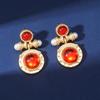 Retro European and American-Style Resin Alloy Stud Earrings