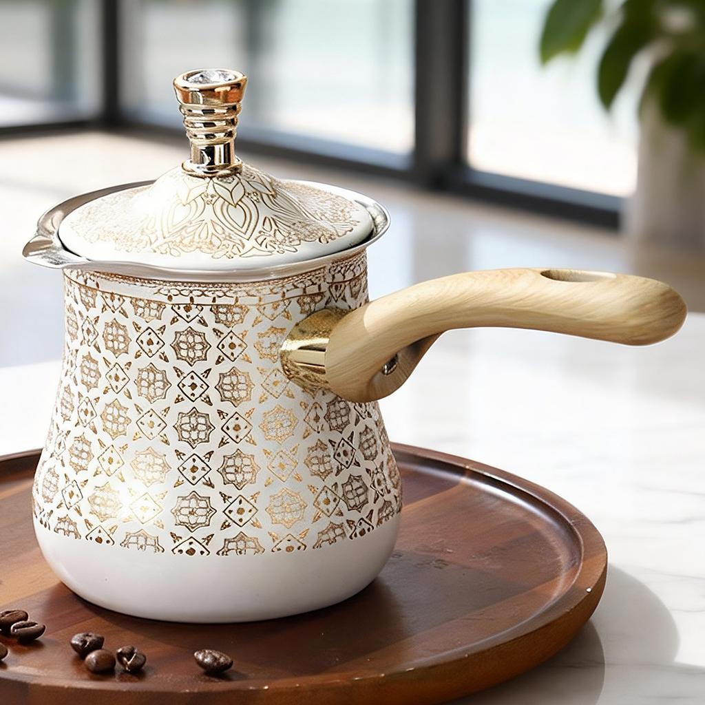 Turkish Greek Arabic Coffee Pot,Stove Top Water Boiler, Coffee Maker, Butter, Chocolate & Milk Warmer,Even and Quick Heat