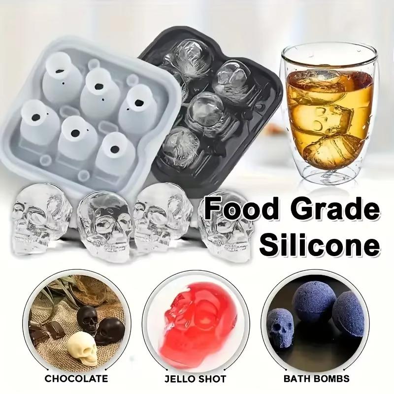 Silikone Isbakker Til Fryser 4/6 Runde Isbold Forme Med Tragte Genanvendelige Bpa Fri Stor Størrelse Isforme 3D