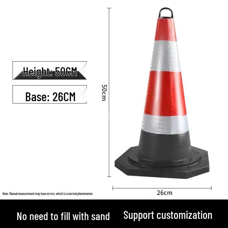 70CM Reflective EVA Rubber Safety Cone