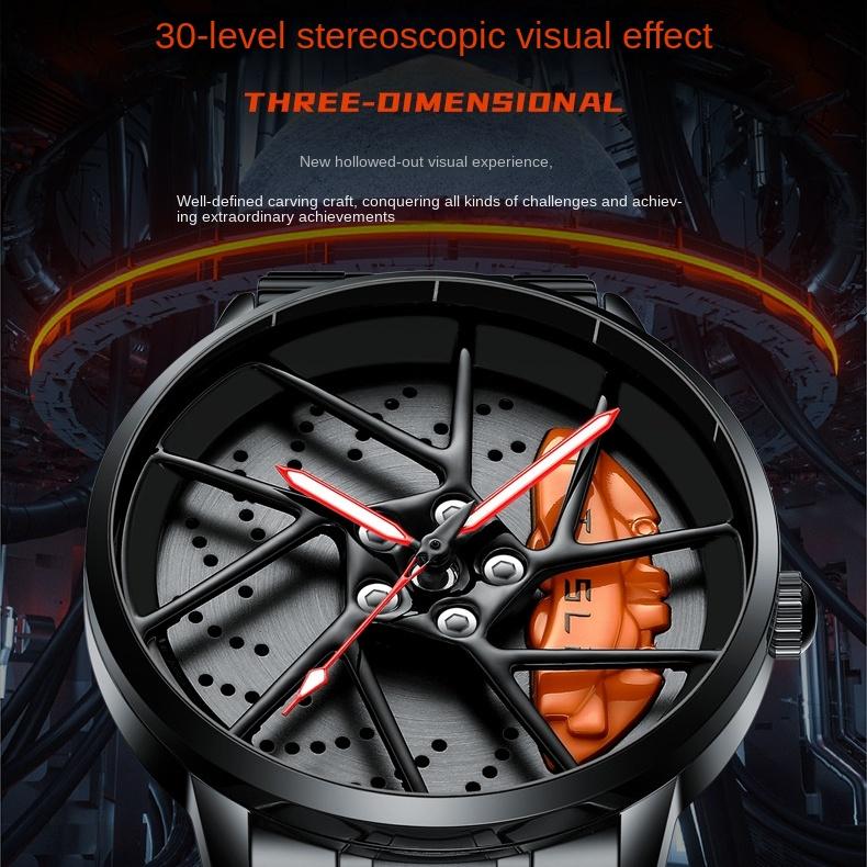 Ceas cu roți SVJ Ceas tridimensional pentru bărbați Ceas pentru bărbați de calitate superioară Ceas autentic pentru bărbați Ceas cu cuarț