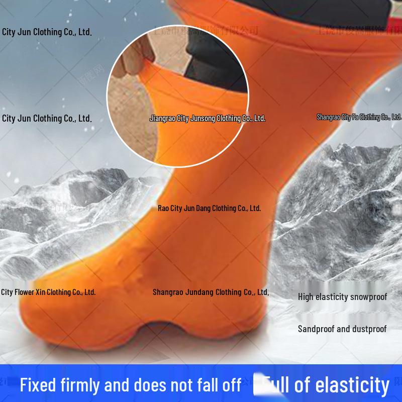 New High-Top, Elastic, Sandproof Shoe Covers for Outdoor Hiking & Team Travel; Custom Logo Option Available.