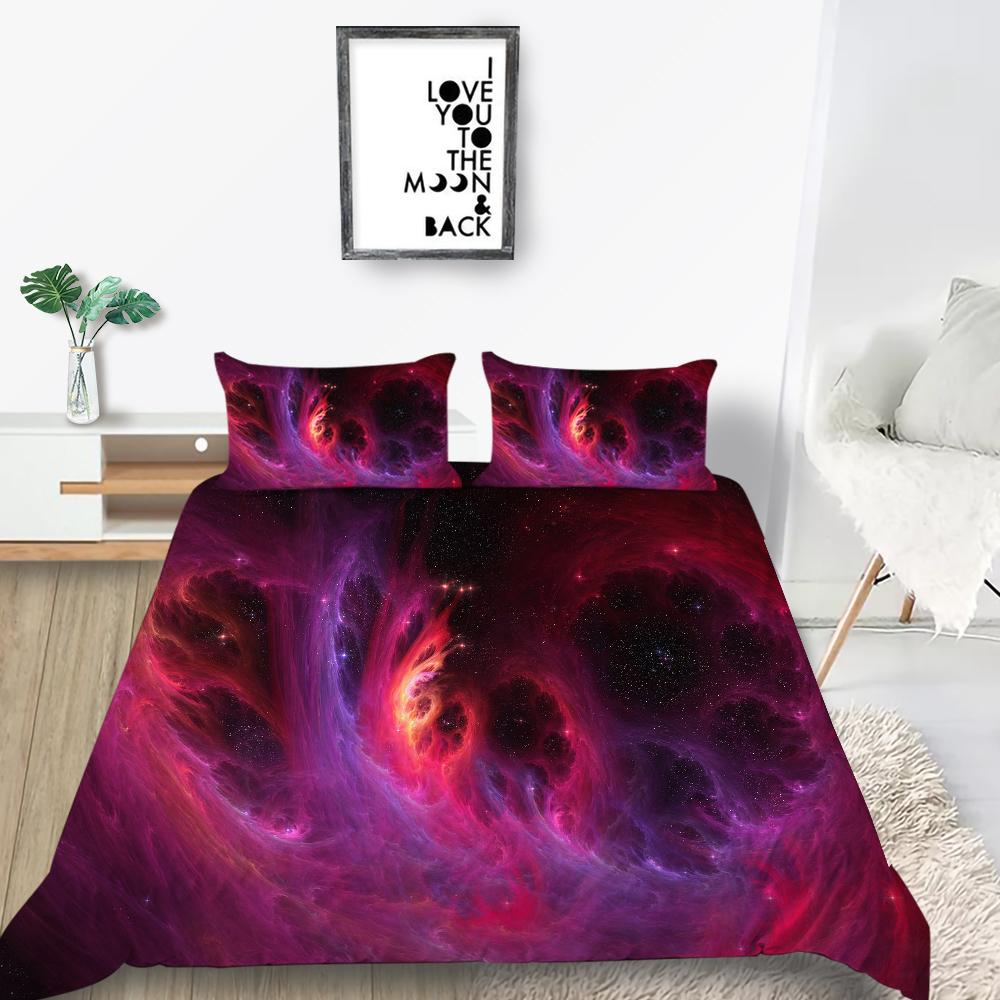 Sternenhimmel-Bettbezug, atmungsaktive Heim-Tagesdecken mit Kissenbezug, luxuriöser Bettbezug für Kinder, einzigartiges Design, Bett-Sets