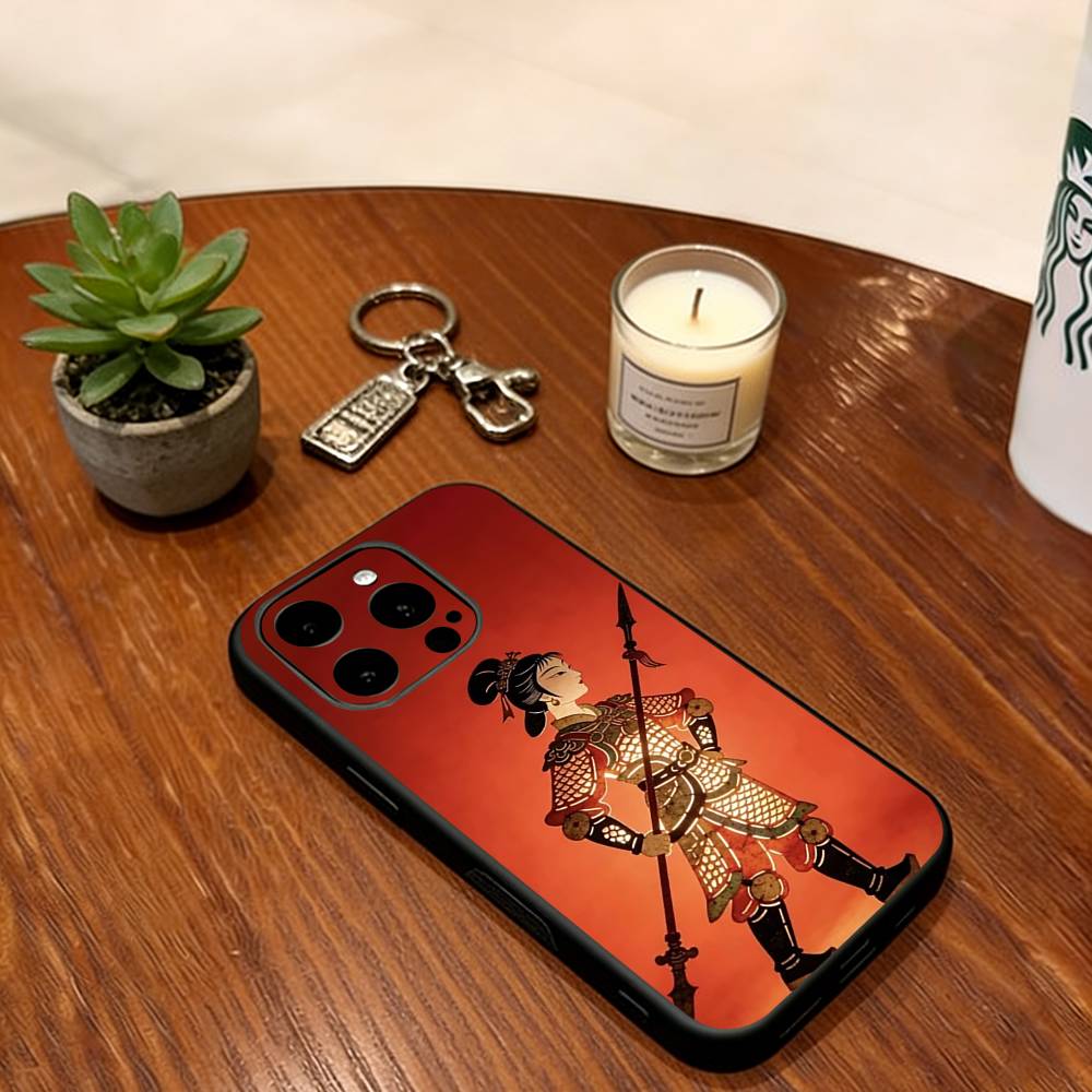 Chinese Shadow Puppetry Phone Case  Soft  Silicone Black For IPhone 17 16 15 14 13 12 11 X XR Plus Pro Max Plus
