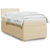 VidaXL Slat Bed Base with Mattress Cream 80x200 Cm Fabric 3287281