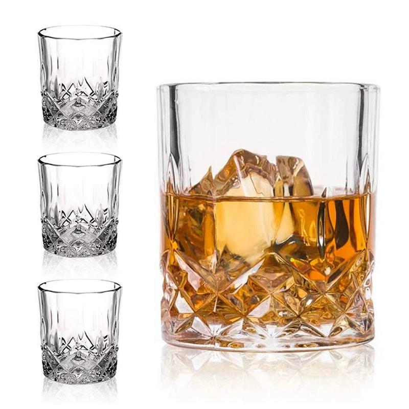

Old Fashioned Whiskey Glasses (Set of 4), 8 Oz Unique Bourbon Glass, Ultra-Clarity Double Old Fashioned Liquor Vodka Bourbon 227ml