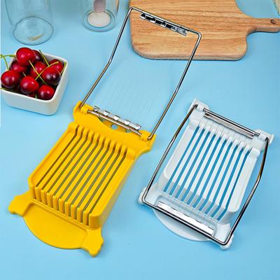 Rebanadora de Alimentos Multifuncional Acero Inoxidable Cortador de 10 Hilos Protector de Mano Seguro Rebanadora para Carne de Almuerzo Salchichas Huevos Plátanos Fresas Gadget de Cocina