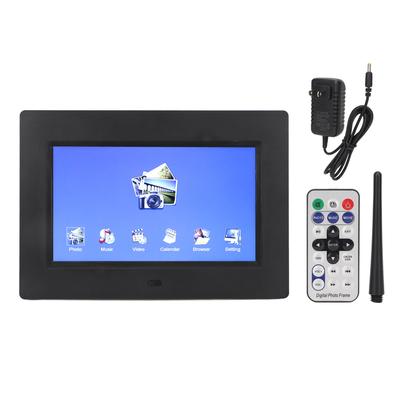 Ramă foto digitală de 7 inch HD 800x480, ramă foto electronică multifuncțională cu telecomandă