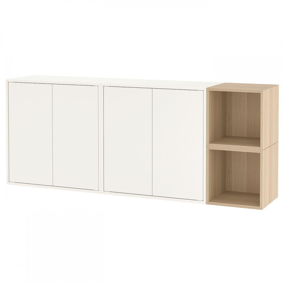 

IKEA EKET wall storage combination white white stain oak pattern 175x35x70 cm