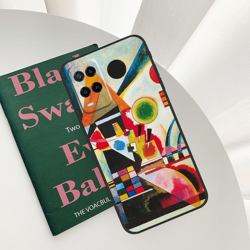 Wassily Kandinsky Abstract Artistic Case For Oppo A58 A78 A98 A15 A16 A17 A52 A72 A76 A96 A54 A74 A94 A57 A77 A54S A57S Cover