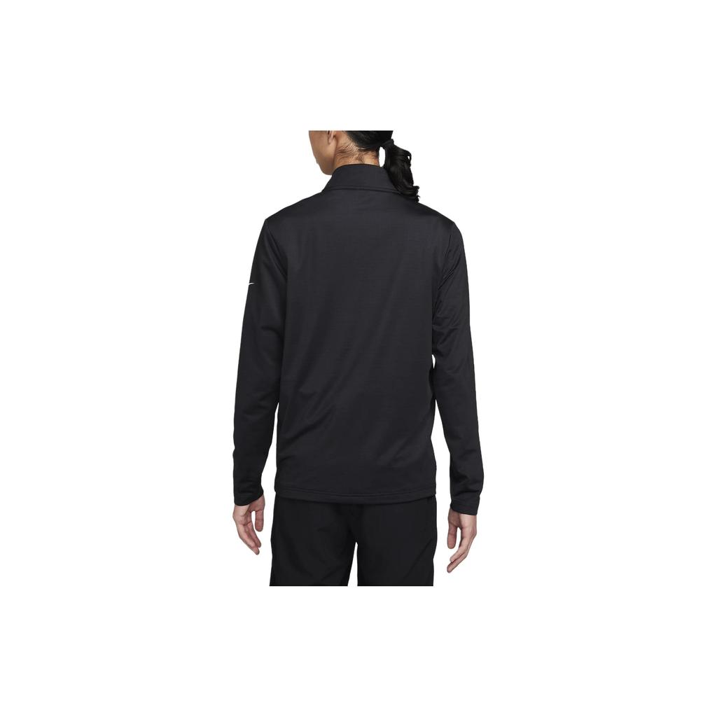 Nike Victory Solid Color Stand Collar Half Zip Casual Long Sleeve T-Shirt Men Tops Black FD5838-010