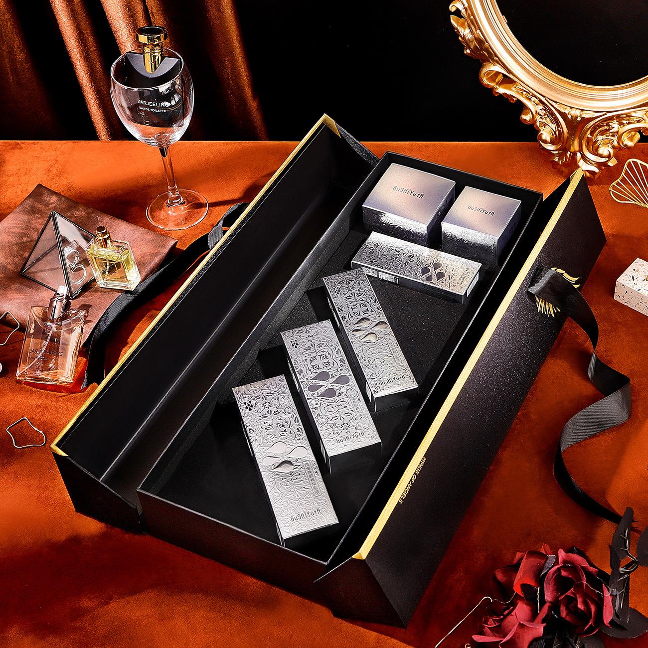 

Story and Her Platinum Rejuvenation Очищающее средство для лица Усовершенствованный увлажняющий уход за кожей для всех типов кожи Профессиональная обновляющая эссенция для кожи Angel Gift Box платиновый