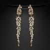 Elegant Floral Tassel Zircon Earrings: European & American Women's Fashion