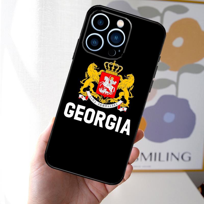 

Georgia Flag Case For iPhone 16 15 14 13 12 11 Pro Max Mini Cover X XR XS 8 7 14 16 15 Plus Accessories iPhone 14