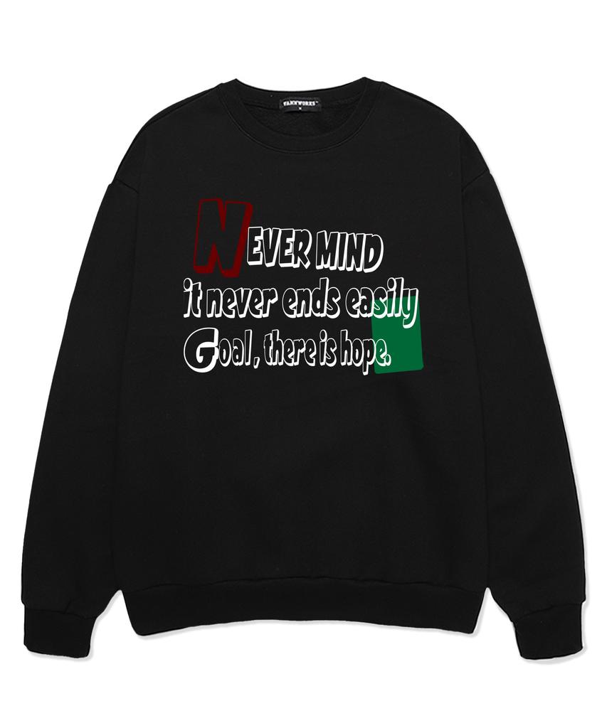 VANNWORKS Never Mind Oversized Sweatshirt (Vls0100) White