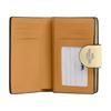 COACH 13 Metal Logo Coated Canvas Wallet Regular Women Hay Hay color