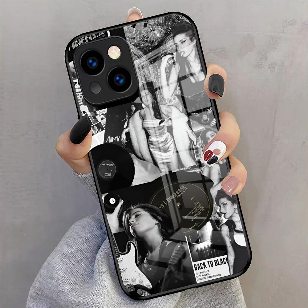 Amy Winehouse Legardary Phone Case For IPhone 17 Pro Max 16 15 14 Pro Max 13 11 X Xs Xr 8 7Plus Glass Cover