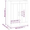 VidaXL Armoire murale noir 69,5x34x90 cm 828469