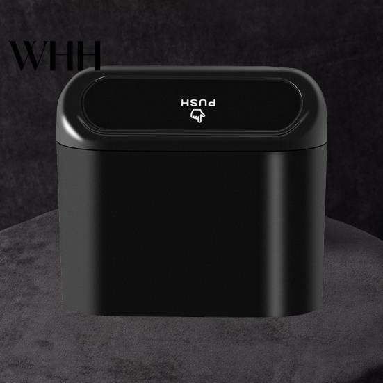 Easy To Install Car Litter Box Trash Can with Press-to-Open Lid High-Strength Hook Installation Small Seatback Pocket Hanging Odor-free Accessories