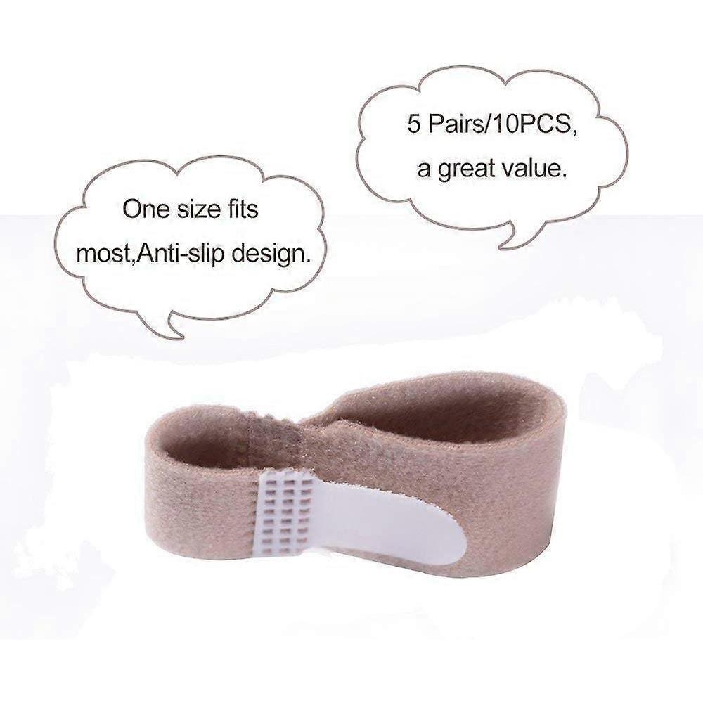 Toe Splint Hammer Toe Corrector for Overlapping Toes Adjustable Separator Gentle Alignment 10PCS