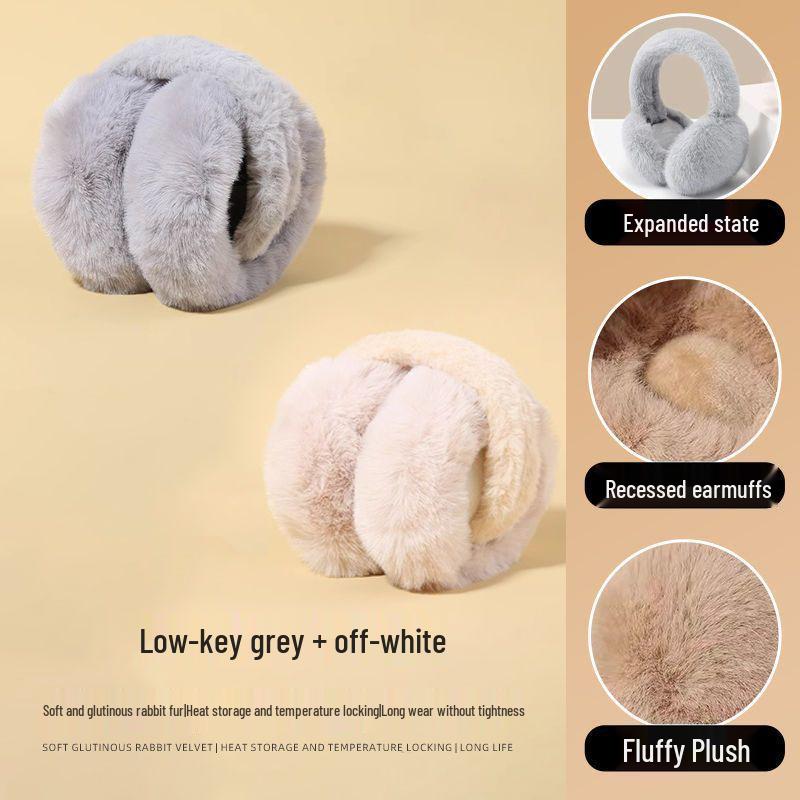 Cozy Foldable Winter Earmuffs: Cute, Warm, and Cold-Proof.