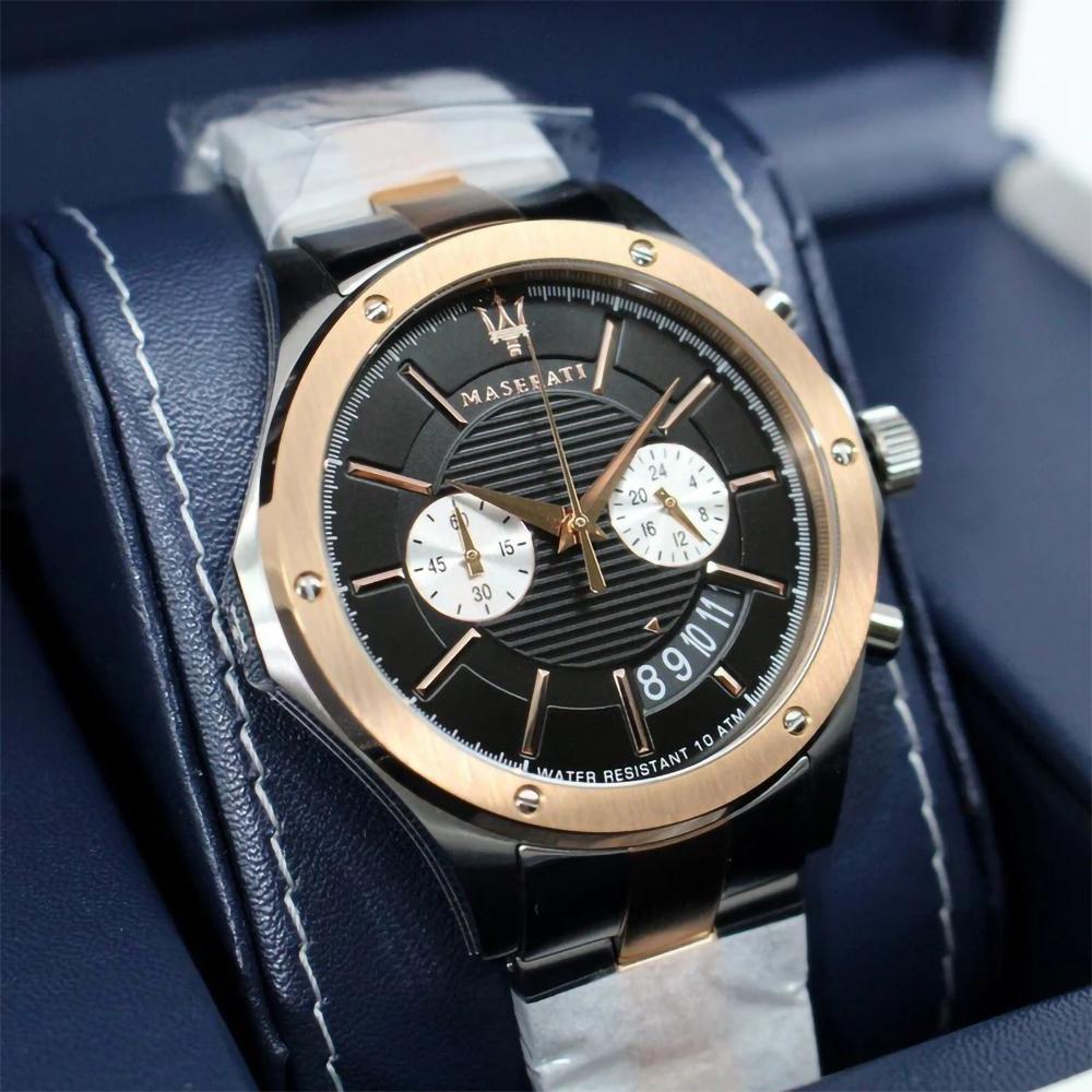 Maserati R8873627003 Men's Quartz Watches Black Dial 44MM + Box