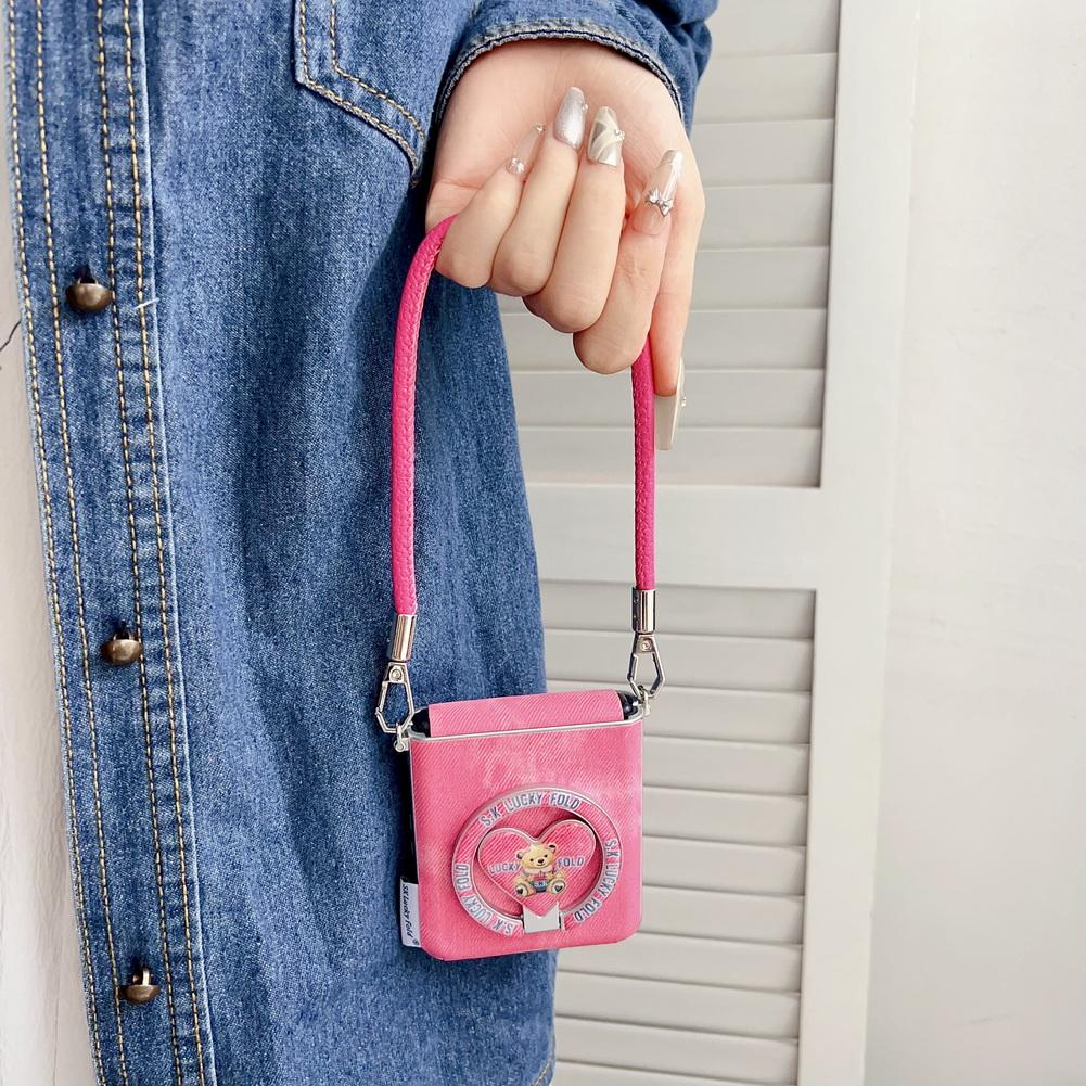 Etui magnetyczne w stylu jeansowym z srebrną krawędzią i bocznym zapięciem dla Motorola Razr 60 Ultra Moto Razr 60 2025 50 Razr + osłona