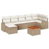 VidaXL 8-Piece Garden Sofa Set with Beige Cushions Poly Rattan Acacia 3347610