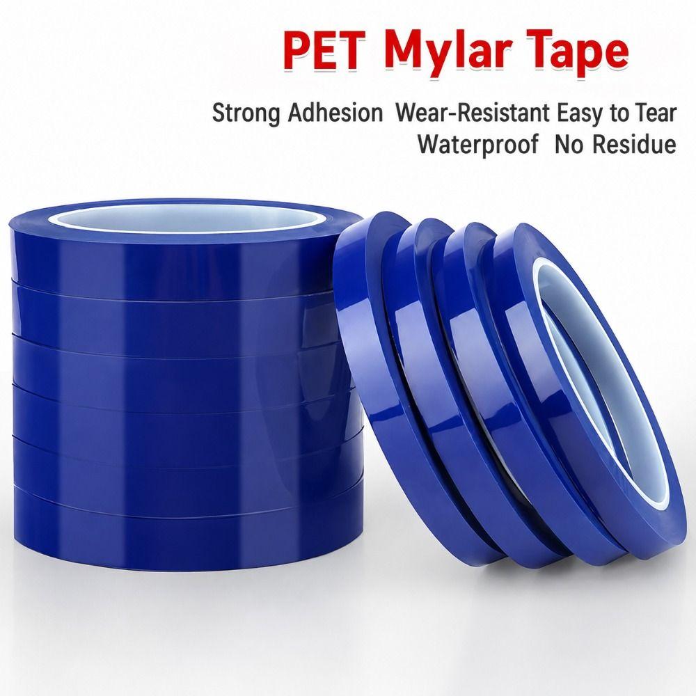 3/5/8/10mm Width Coding Tape 66 Meters Mylar Tape Heat Resist Whiteboard Tape