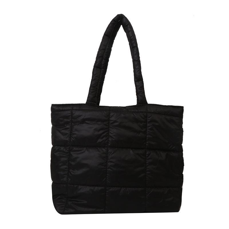 

Women s Large European Style Quilted Shoulder Storage Bag for Outdoor Fashion 39x32x28.5x11.5 cm Top Opening чёрный