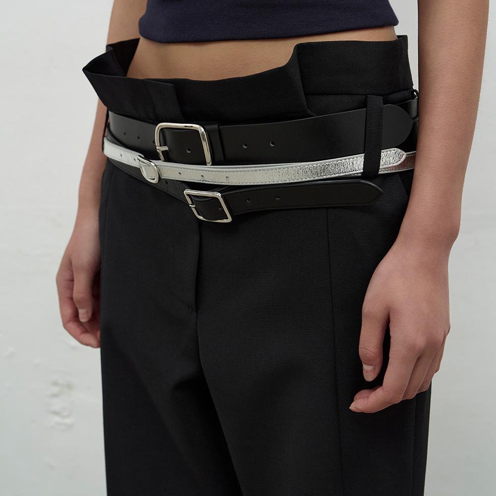 LCDC™ Pleats Detail Flared Trousers (Black)