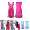 Urban Chic Sleeveless Floral Print Loose Fit Midi Dress Polyester Blend